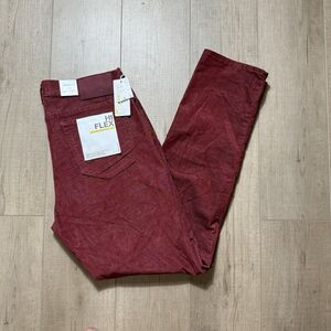 $228 NEW Brax Chuck Men's 36x32 Hi-Flex Modern Corduroy Performance Pants Red